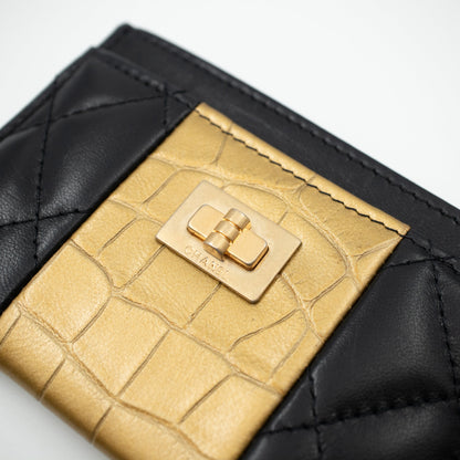 Holder Black & Gold Leather