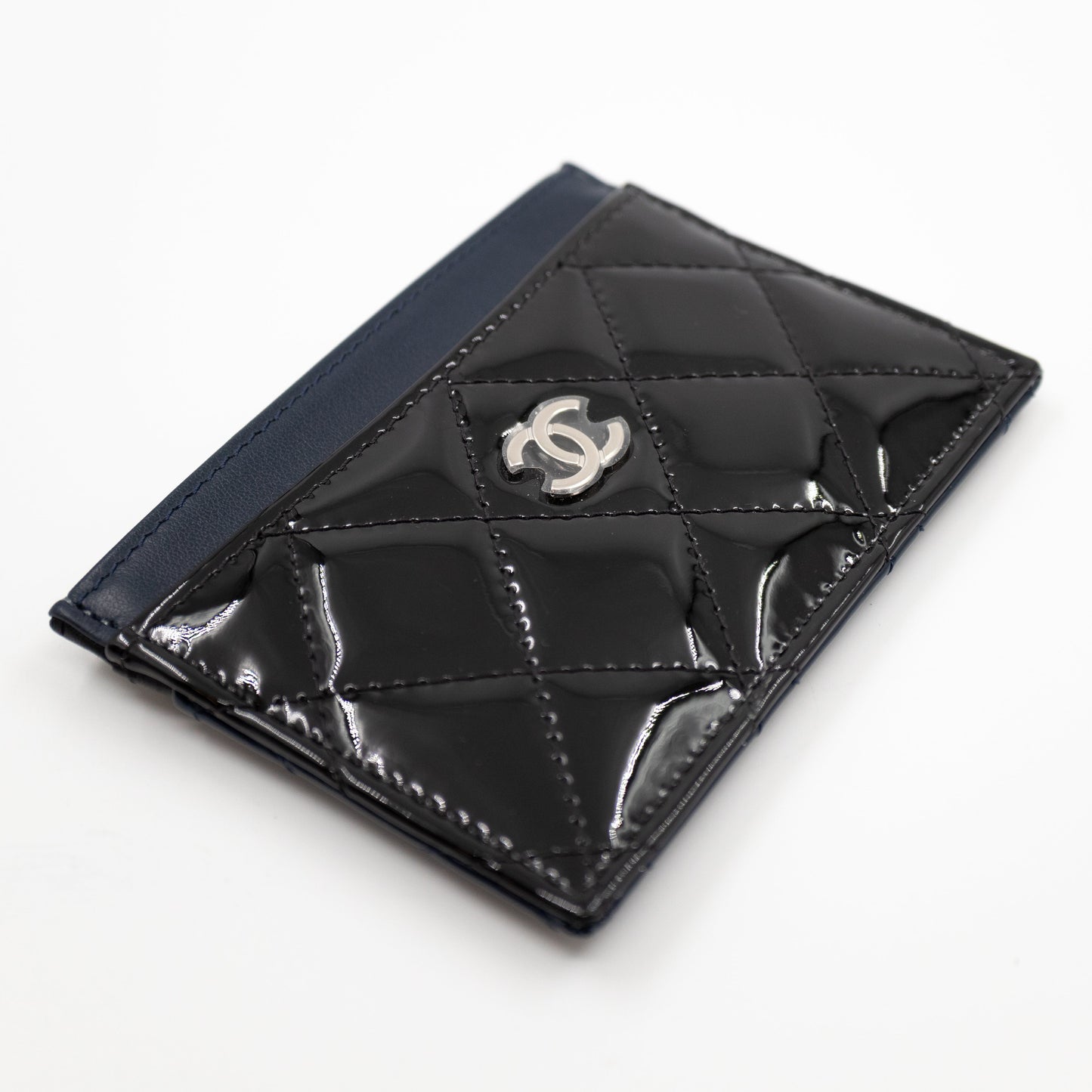 Holder Black Blue Patent Leather