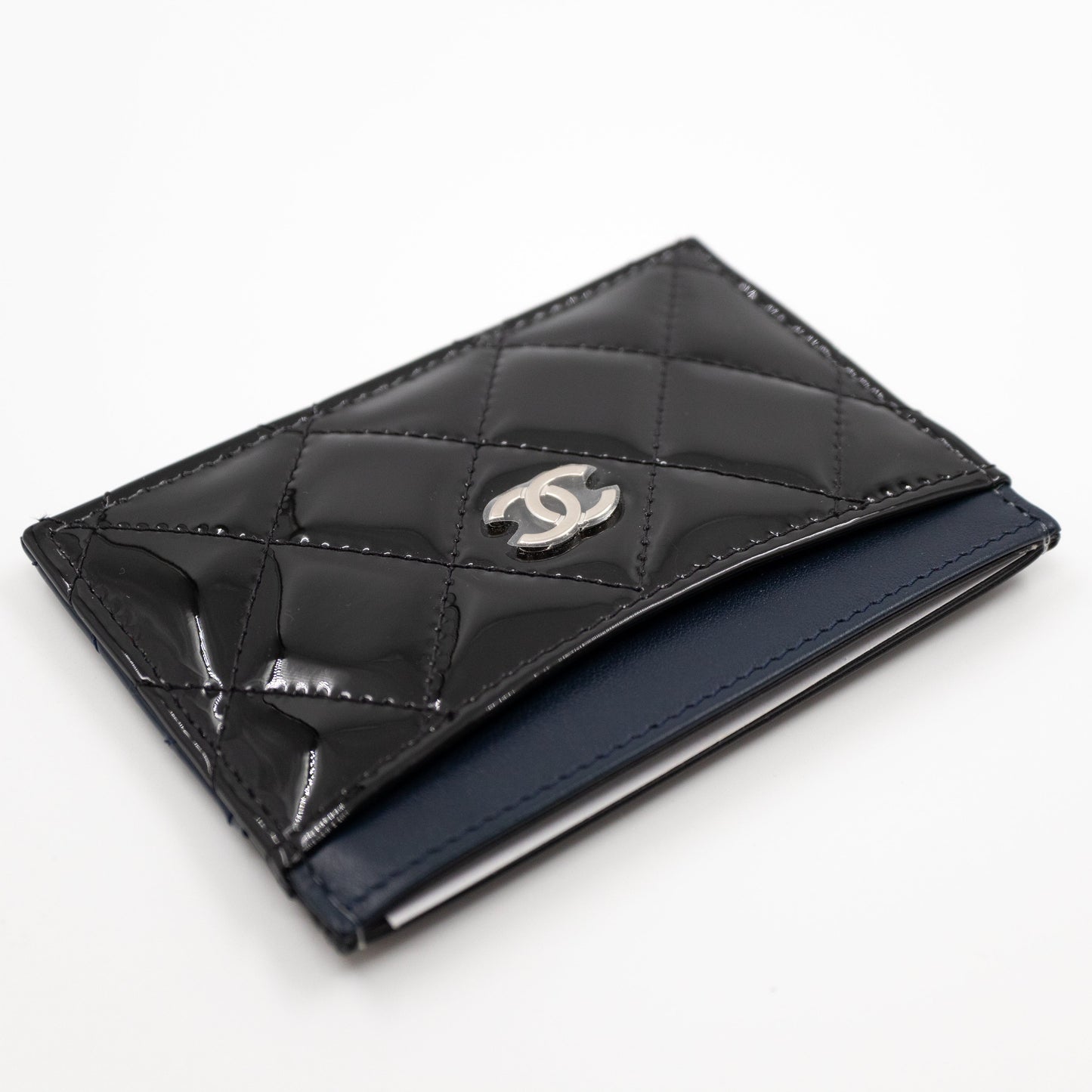 Holder Black Blue Patent Leather