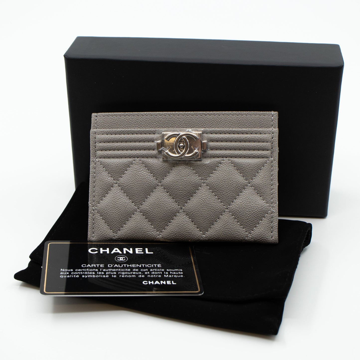 Boy Classic  Holder Grey Caviar