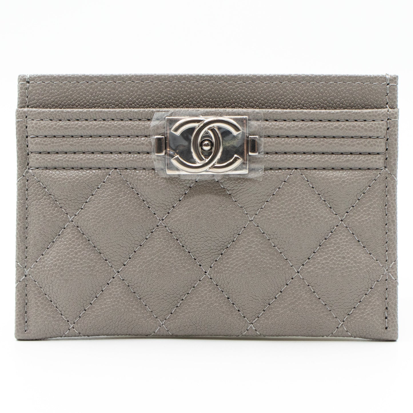 Boy Classic Card Holder Grey Caviar
