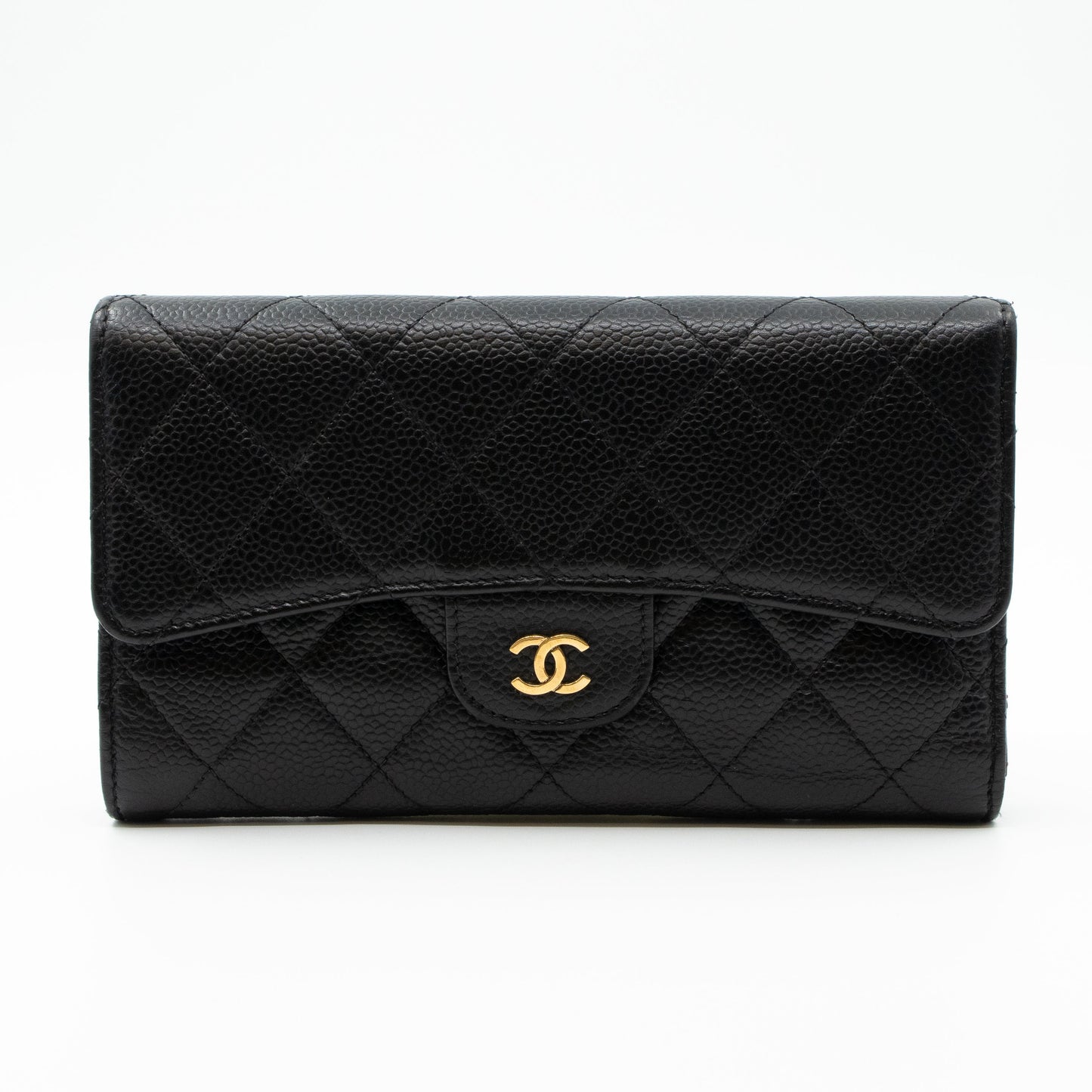 Classic Flap Wallet Black Caviar