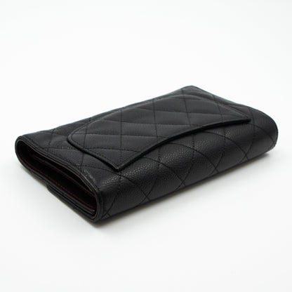 Classic Flap Wallet Black Caviar