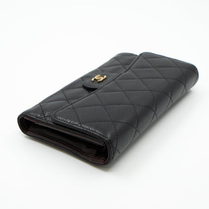 Classic Flap Wallet Black Caviar