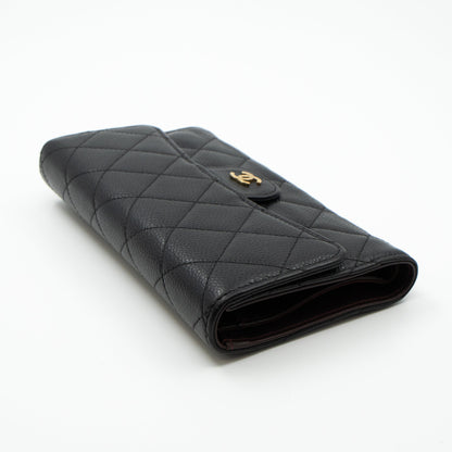 Classic Flap Wallet Black Caviar