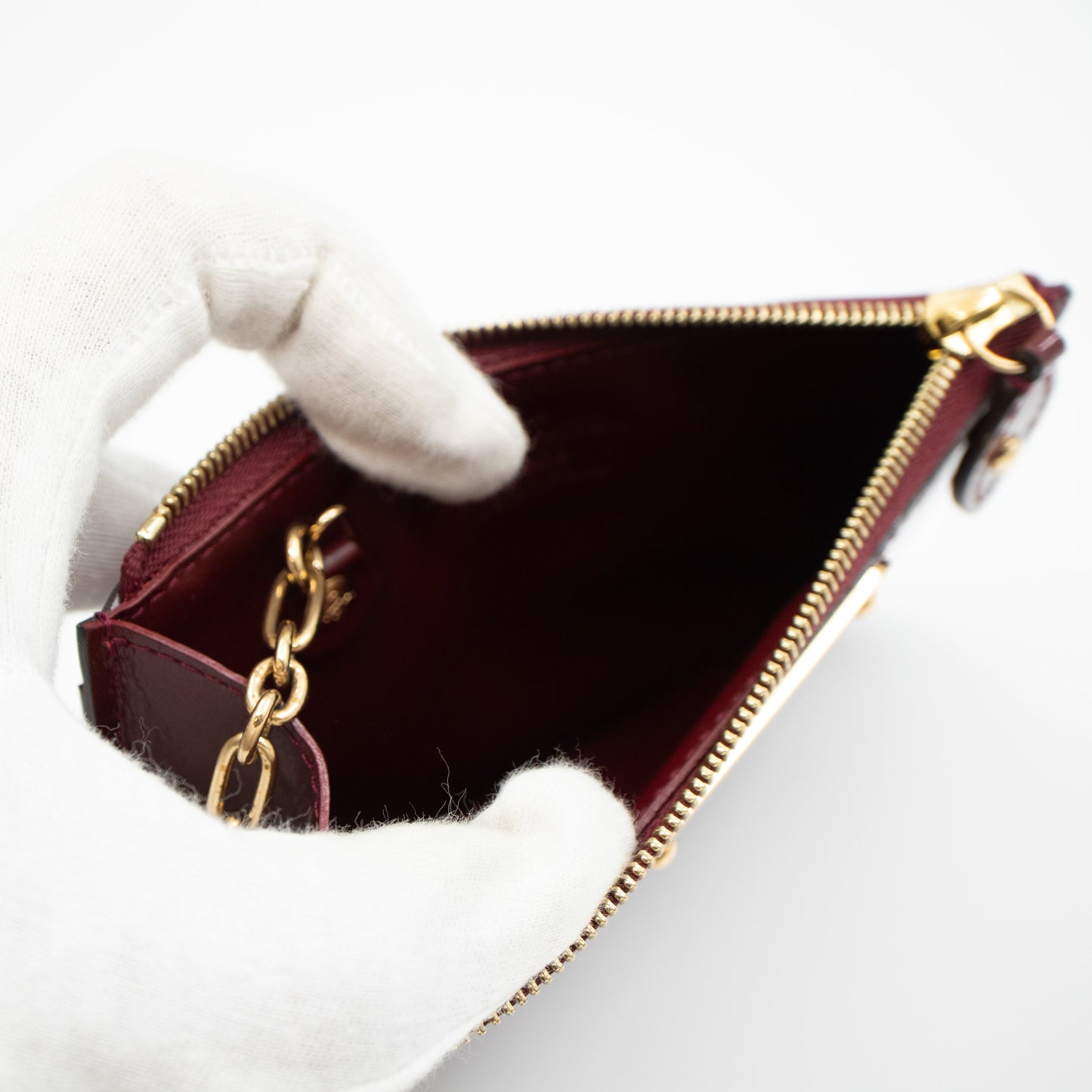 Louis-vuitton Key Pouch Vernis Rouge Fauviste