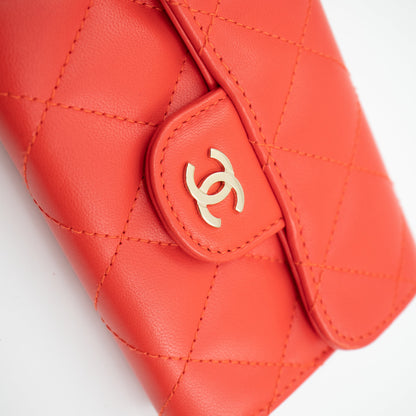 Classic Flap  Case Coral Leather