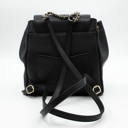 Business Affinity Backpack Small Black Caviar