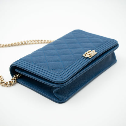 Boy Wallet On Chain Blue Caviar Gold