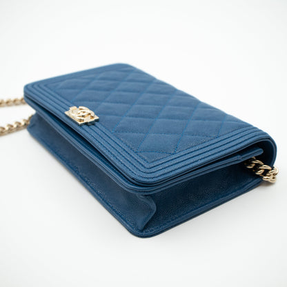 Boy Wallet On Chain Blue Caviar Gold