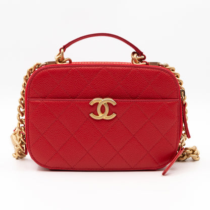 CC Top Handle Camera Bag Small Red Caviar