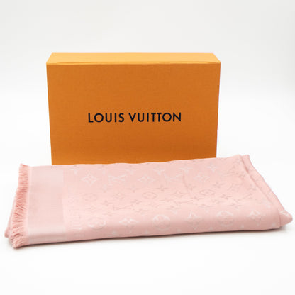 Louis-vuitton Monogram Shine Shawl Rose Velours