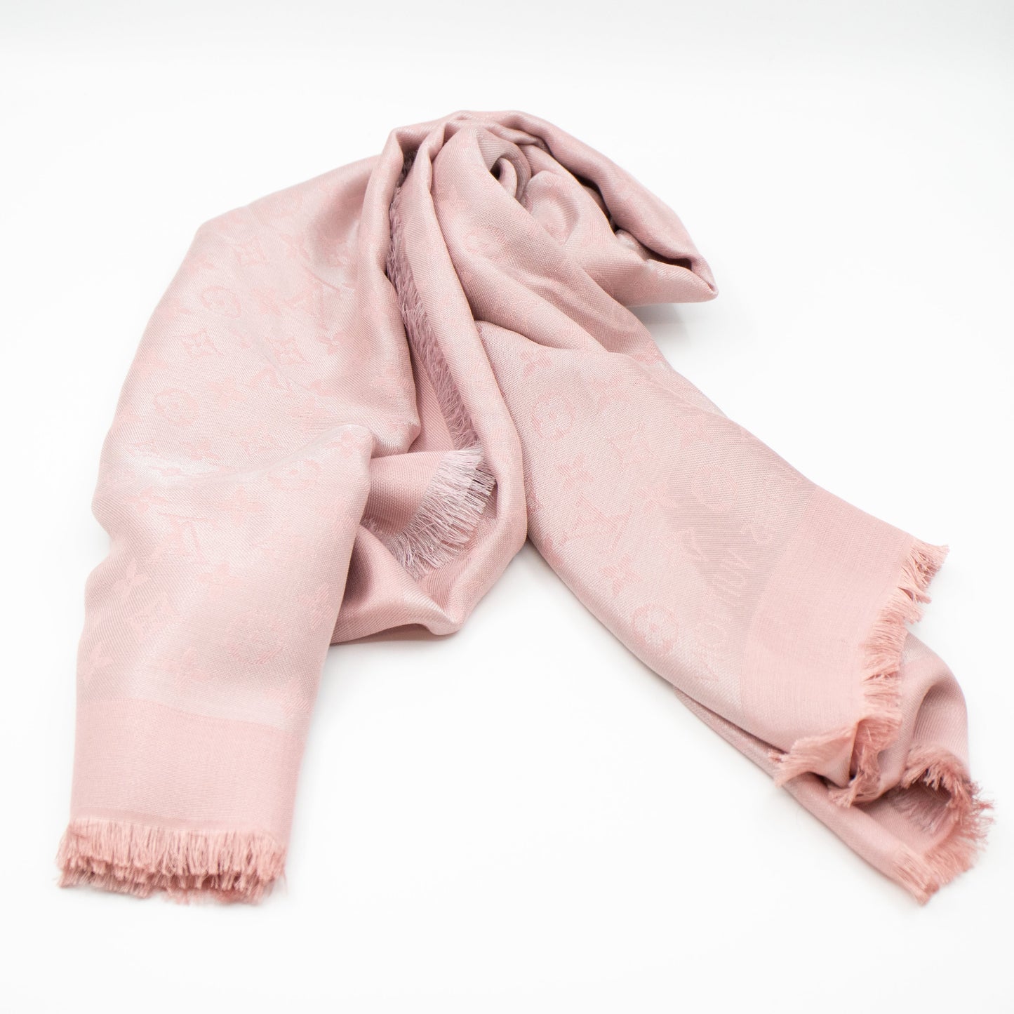 Louis-vuitton Monogram Shine Shawl Rose Velours
