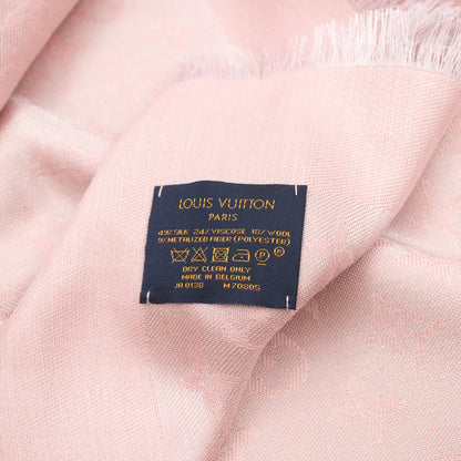 Louis-vuitton Monogram Shine Shawl Rose Velours