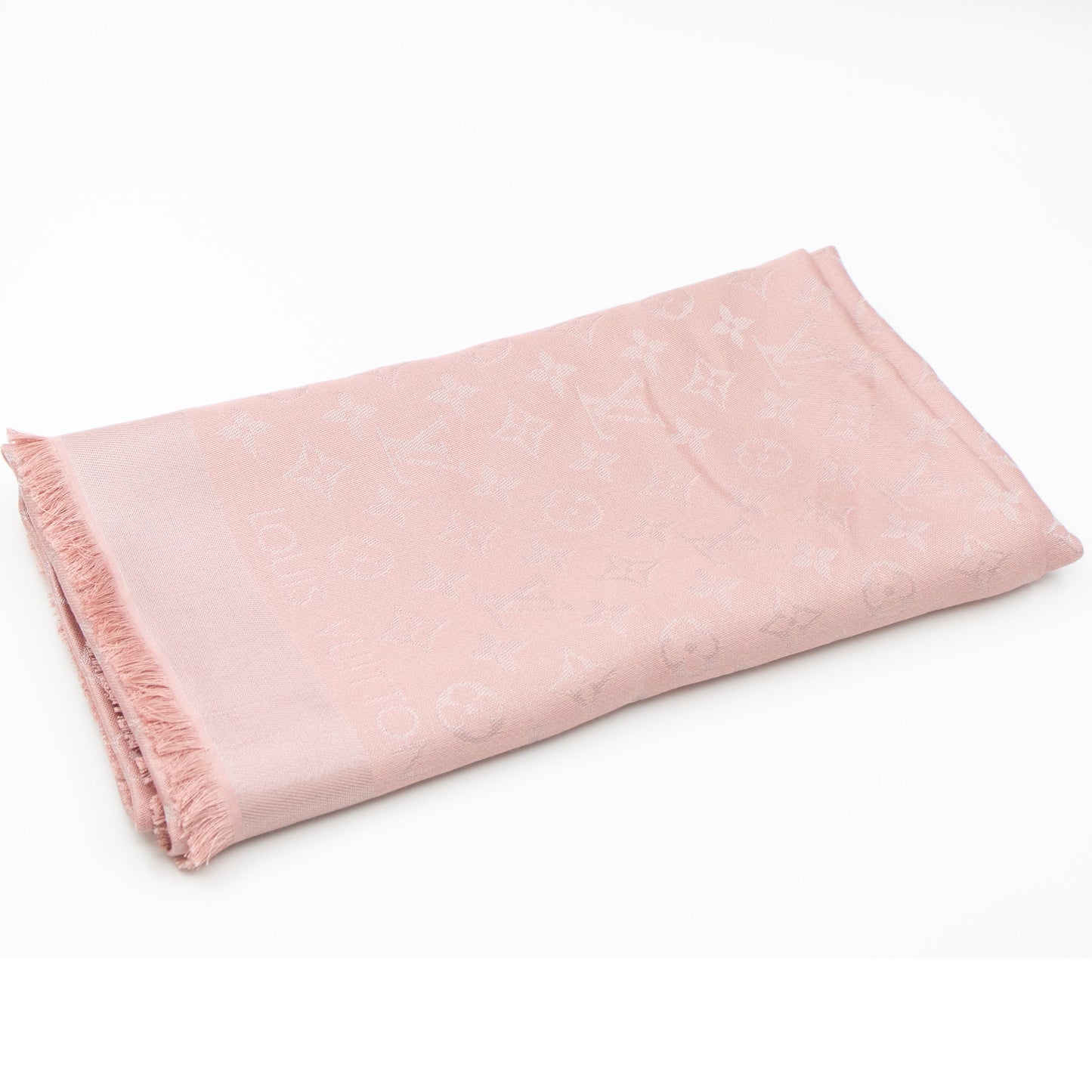 Louis-vuitton Monogram Shine Shawl Rose Velours
