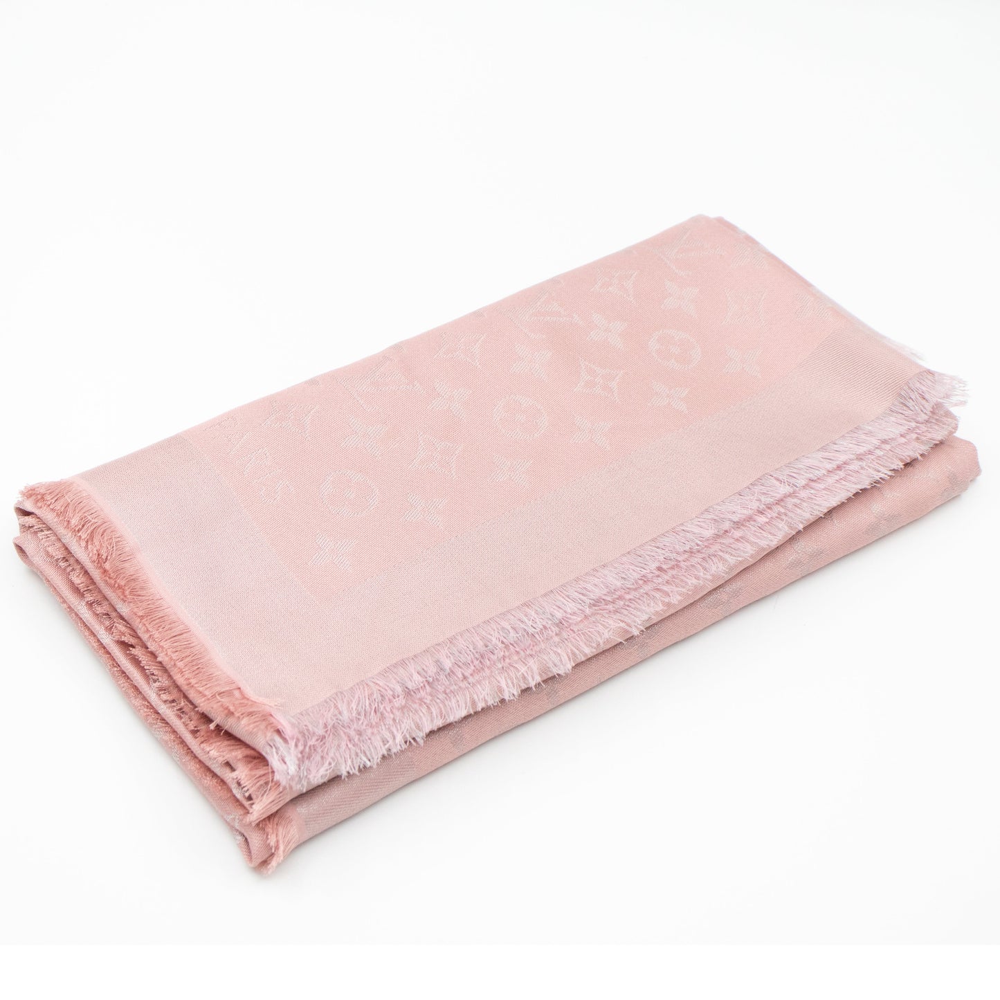 Louis-vuitton Monogram Shine Shawl Rose Velours