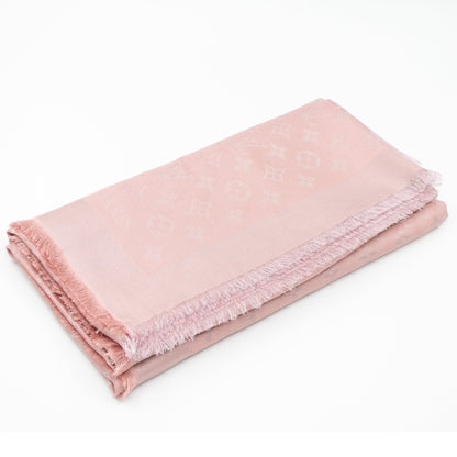 Louis-vuitton Monogram Shine Shawl Rose Velours