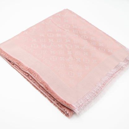 Louis-vuitton Monogram Shine Shawl Rose Velours