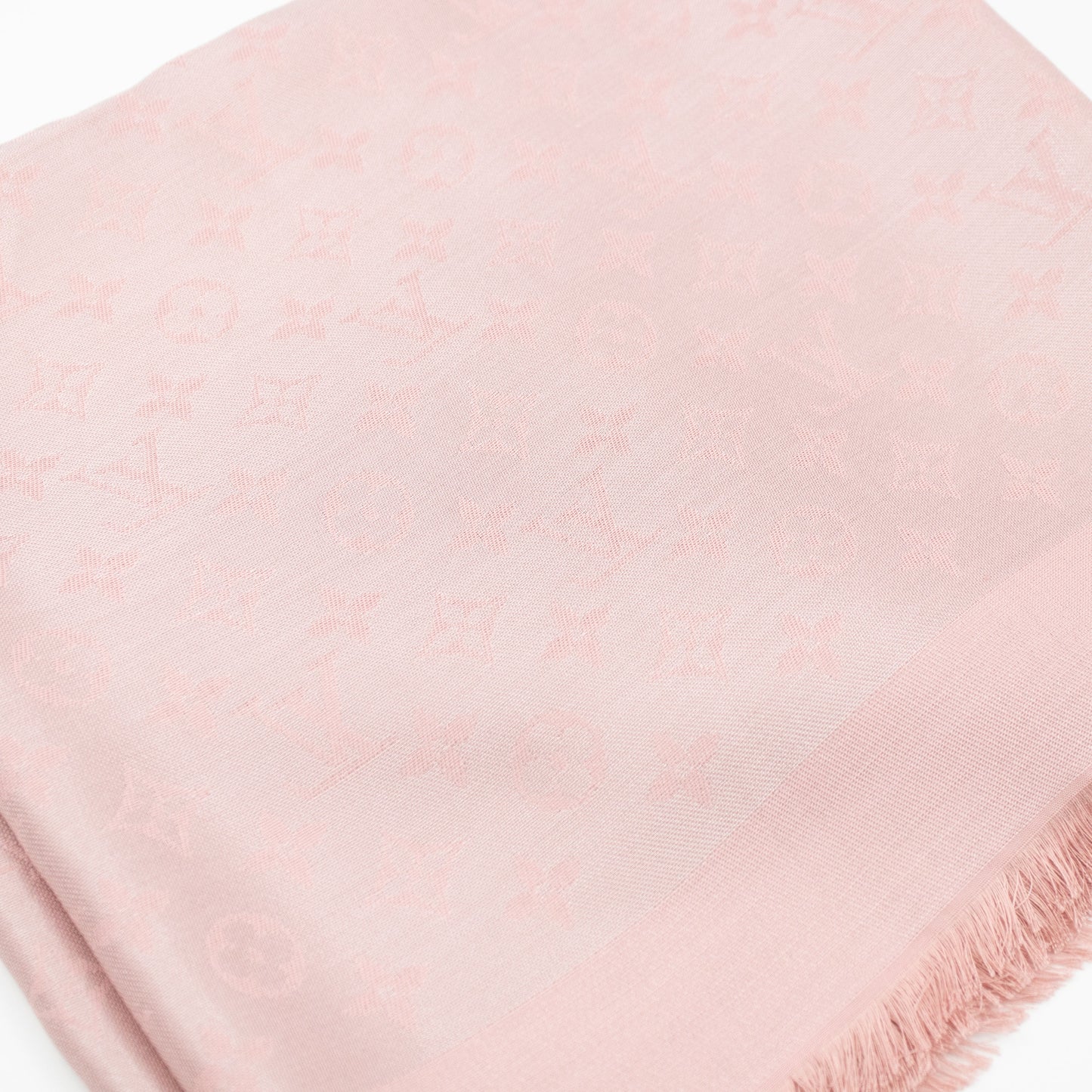 Louis-vuitton Monogram Shine Shawl Rose Velours