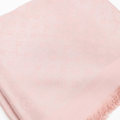 Louis-vuitton Monogram Shine Shawl Rose Velours