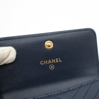 Boy Flap  Case Navy Leather