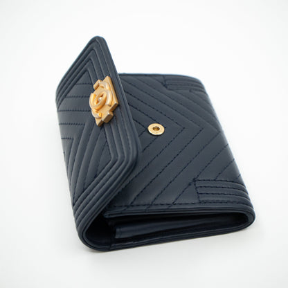 Boy Flap  Case Navy Leather