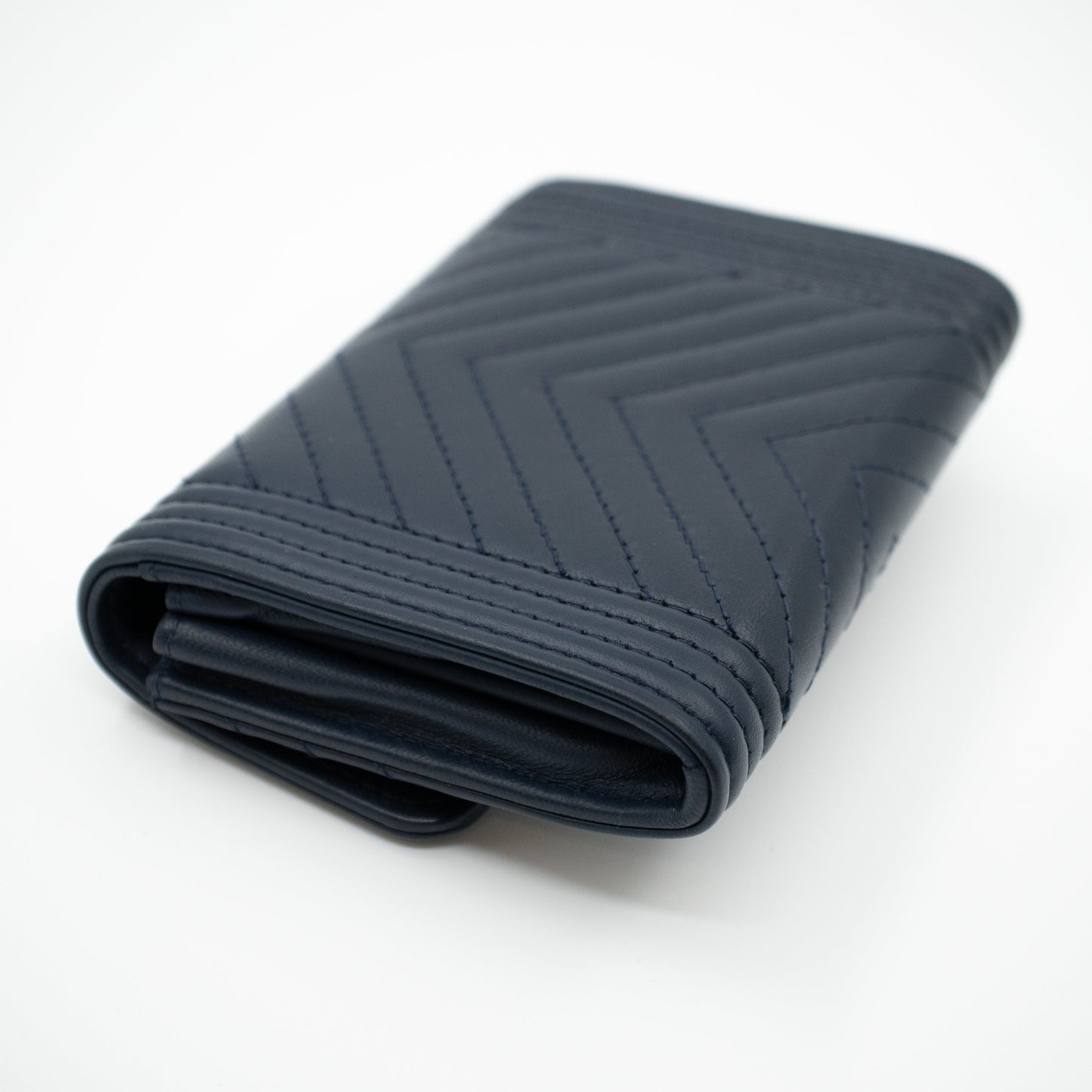 Boy Flap  Case Navy Leather