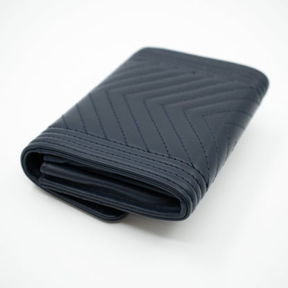Boy Flap  Case Navy Leather