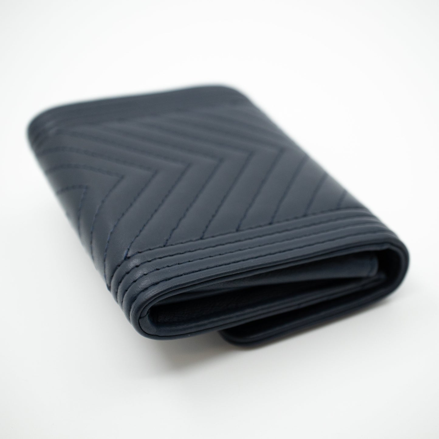 Boy Flap  Case Navy Leather