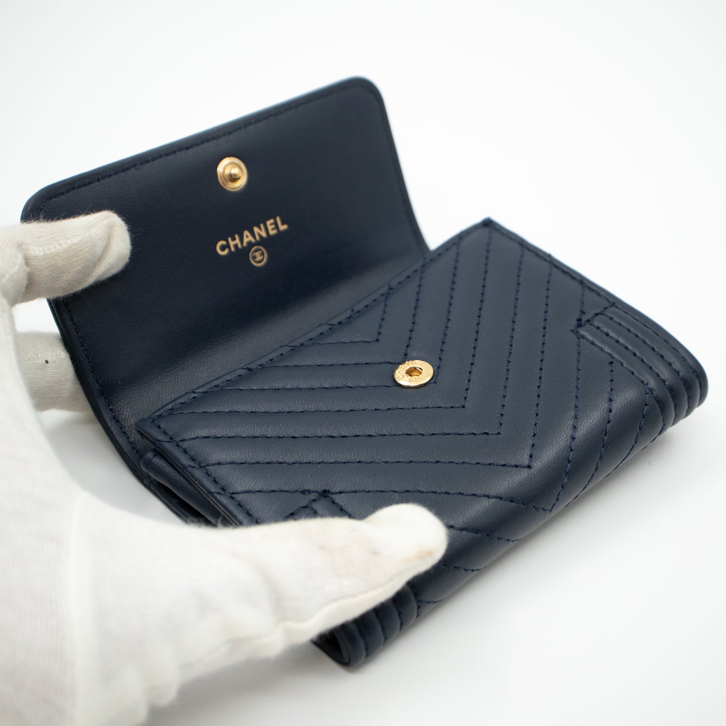 Boy Flap  Case Navy Leather
