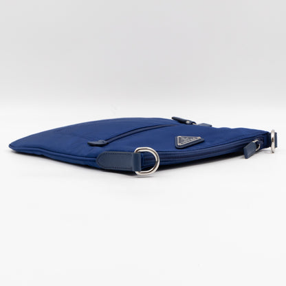 Small Messenger Blue Tessuto Nylon