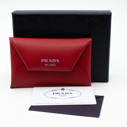 Envelope Wallet with Card Holder Red Leather