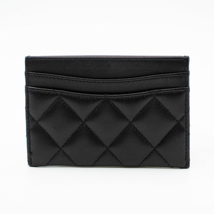 Classic Card Holder Black Leather