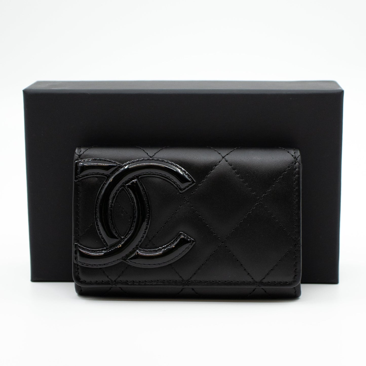 Cambon Flap  Case Black Leather