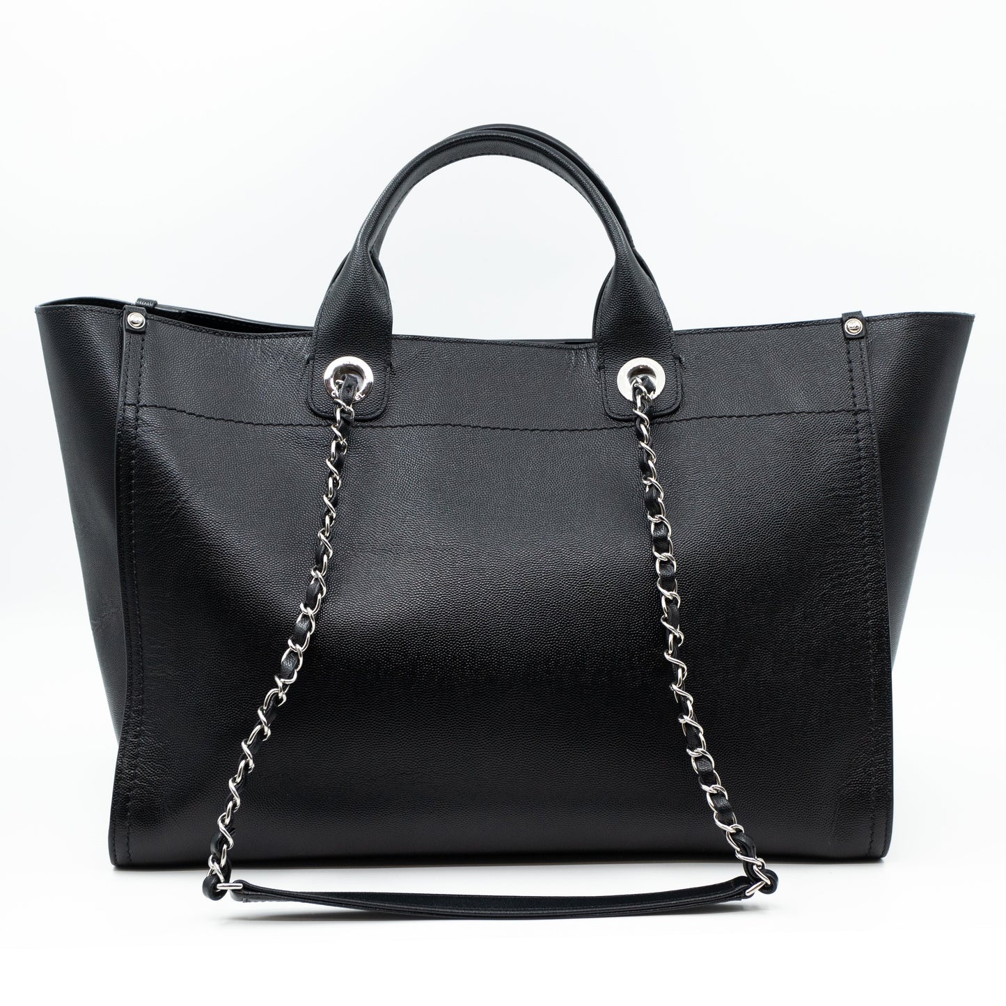 Deauville Medium Black Caviar Silver