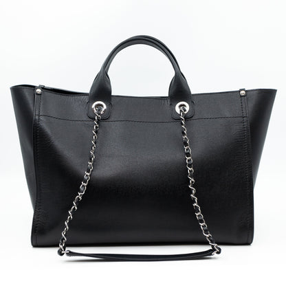Deauville Medium Black Caviar Silver