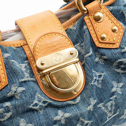 Louis-vuitton Pleaty Blue Denim Monogram