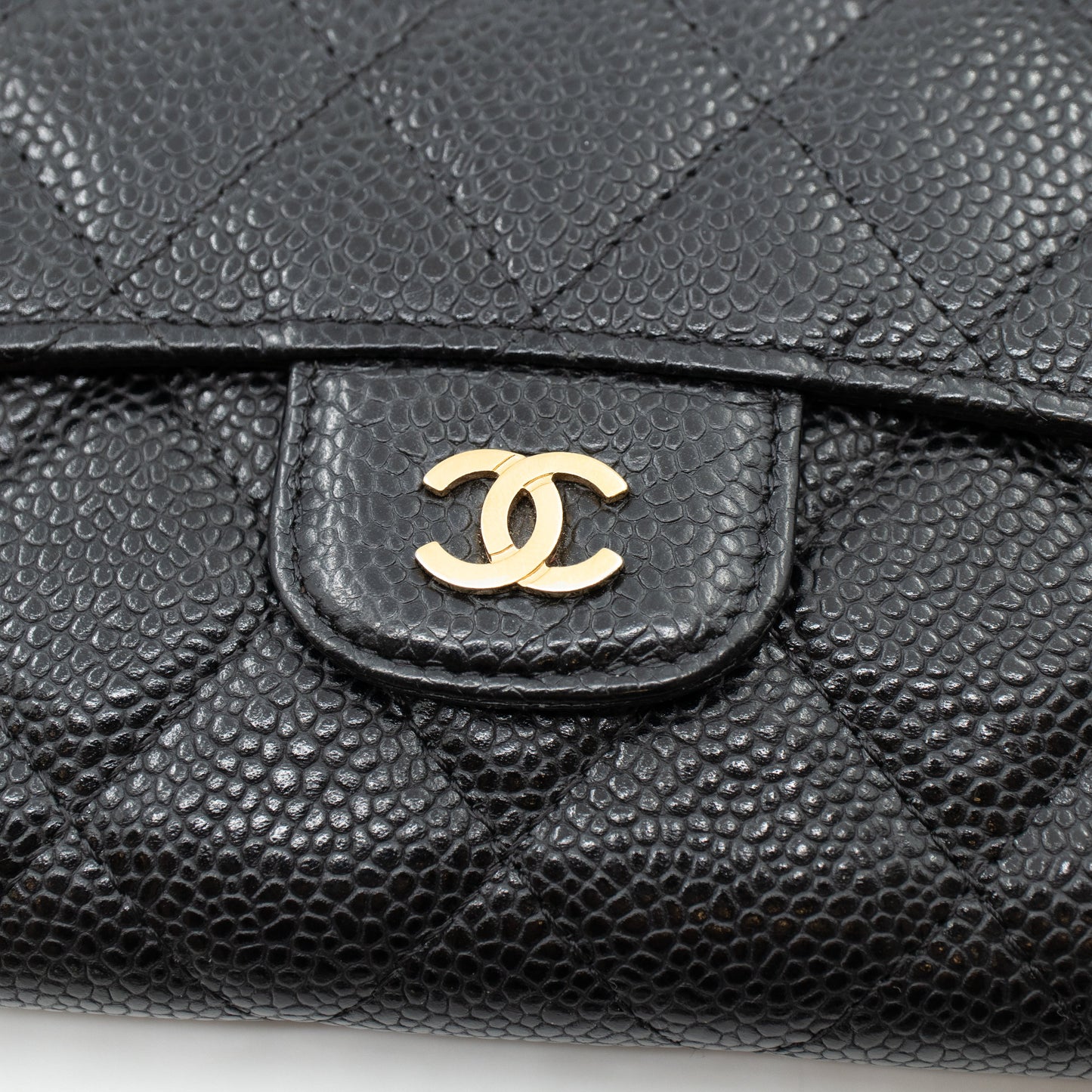 Classic Flap Wallet Black Caviar