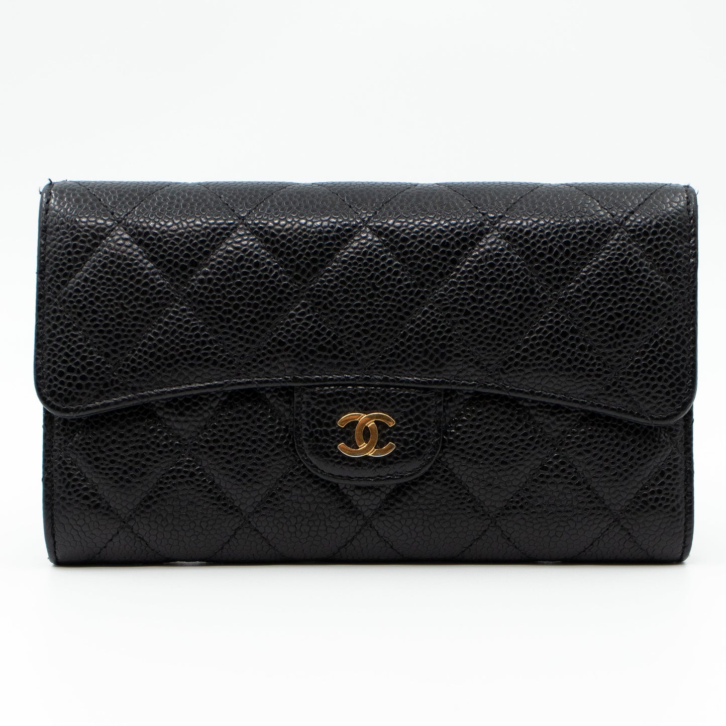 Classic Flap Wallet Black Caviar