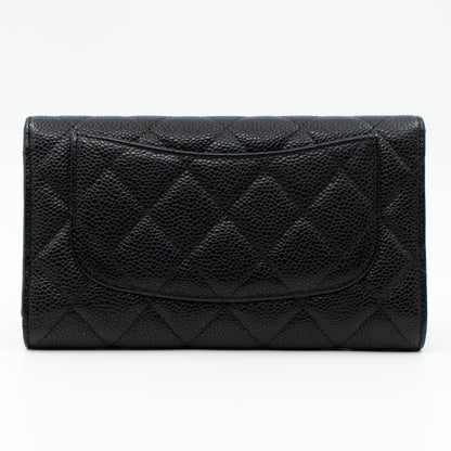 Classic Flap Wallet Black Caviar