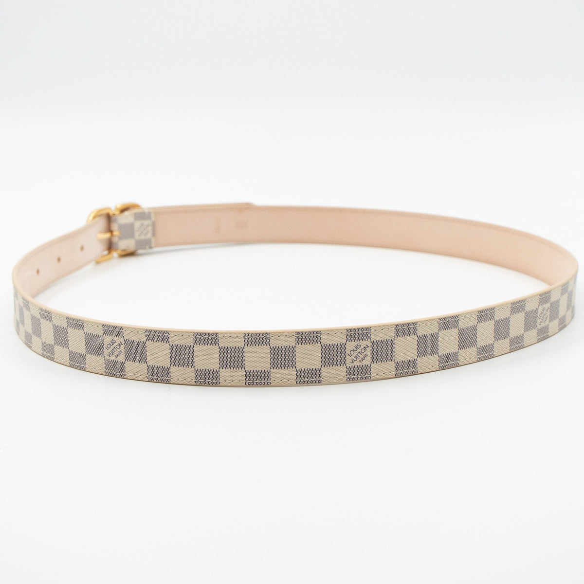 Louis-vuitton Belt Mini Damier Azur 25 mm 85 cm