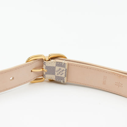 Louis-vuitton Belt Mini Damier Azur 25 mm 85 cm