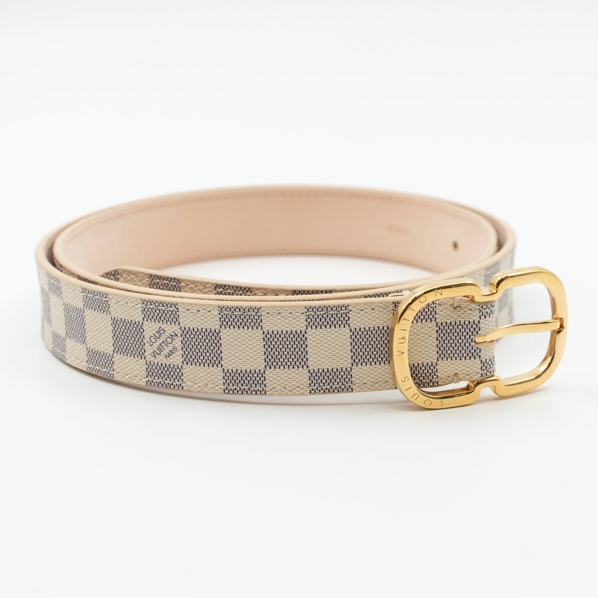 Louis-vuitton Belt Mini Damier Azur 25 mm 85 cm