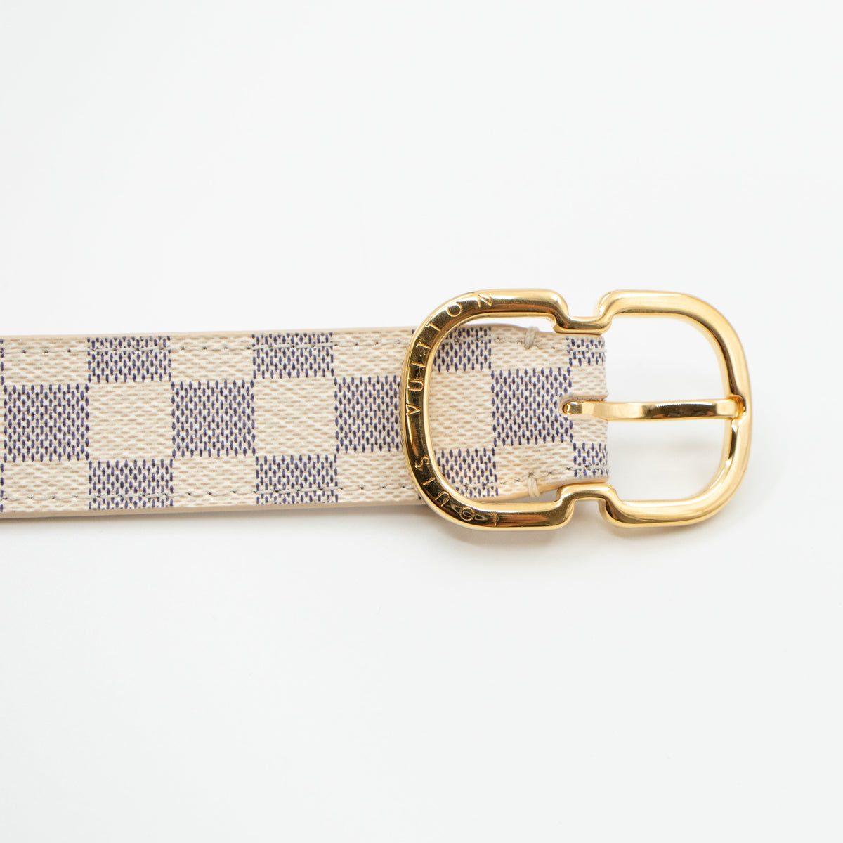 Louis-vuitton Belt Mini Damier Azur 25 mm 85 cm