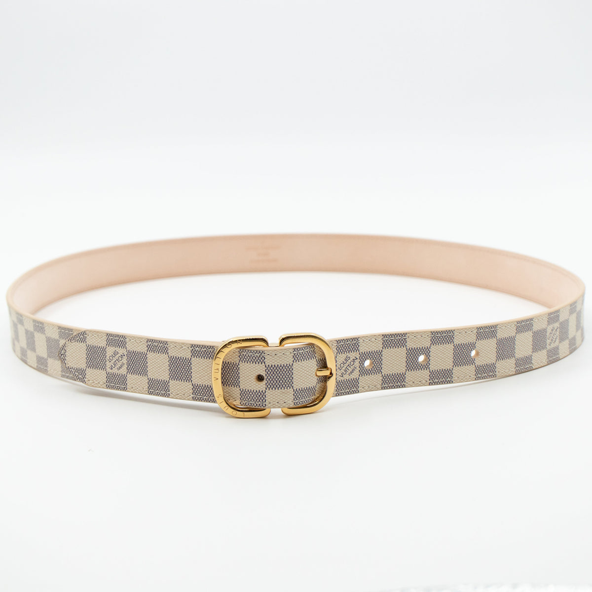 Louis-vuitton Belt Mini Damier Azur 25 mm 85 cm