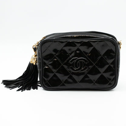 CC Camera Bag Black Patent Leather