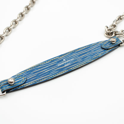 Louis-vuitton Twist Chain Wallet Epi Leather Denim
