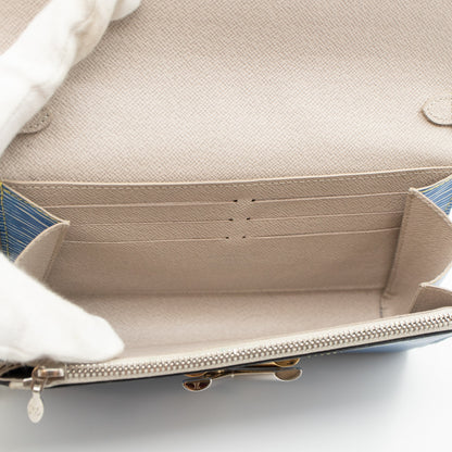 Louis-vuitton Twist Chain Wallet Epi Leather Denim