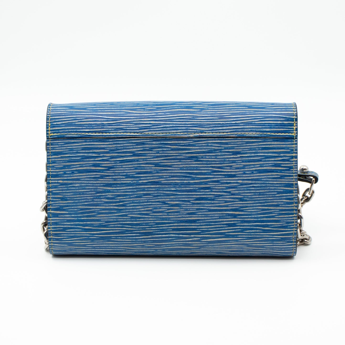 Louis-vuitton Twist Chain Wallet Epi Leather Denim