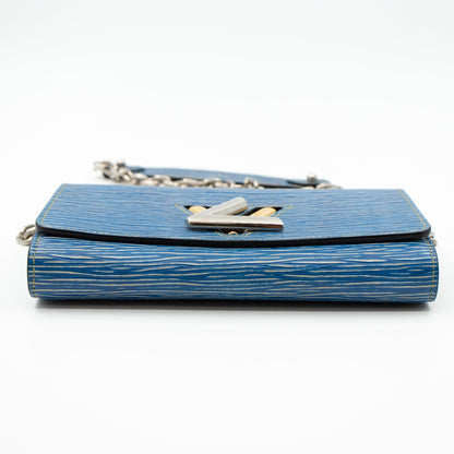 Louis-vuitton Twist Chain Wallet Epi Leather Denim